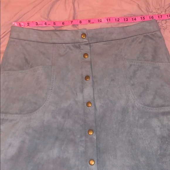 Blue Velvet Skirt - Picture 3 of 8